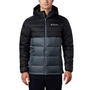 Columbia Buck Butte Insulated Hooded, Chamarras Grises Oscuro Negros Para Hombre | 690123-YOJ